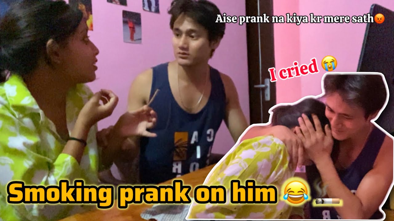 Smoking prank on him ||  I cried 😭 || Vlog-18