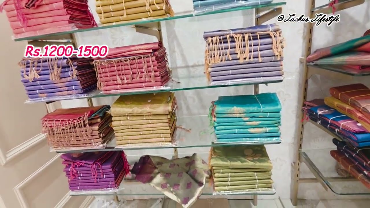 Pothys padi Soft Silk Metallic Tussar Mixed Linen Fancy work wear Sarees Rs.930 1+1 combo offer 