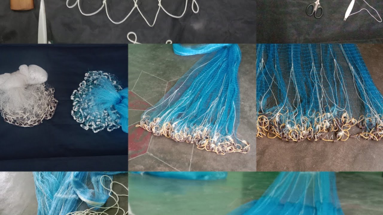 Making Fishing Castnet in Home. Part -1/விசுறு வலை கையில் பின்னுதல்.. பாகம் -1.