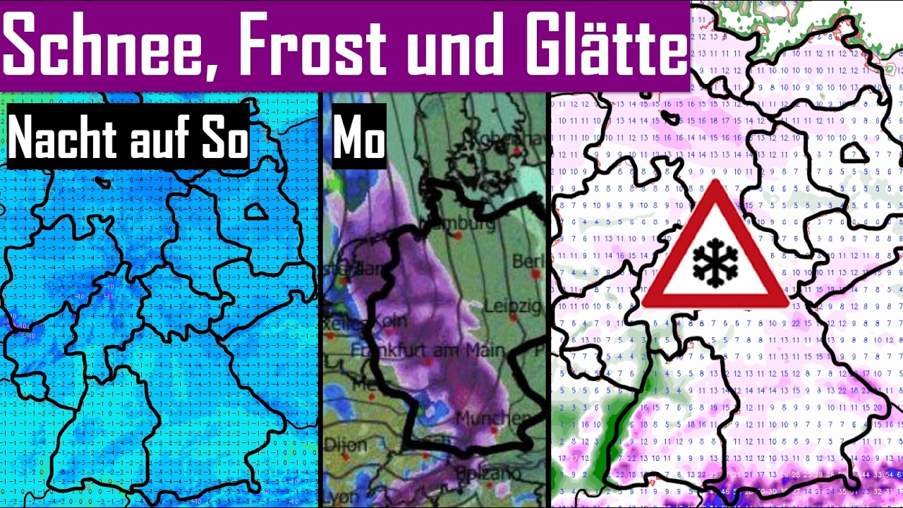 WINTERLICHES WOCHENENDE☃️🥶 - MILDERUNG zu ROSENMONTAG🌡️ - SCHNEEFRONT zieht schnell durch✅
