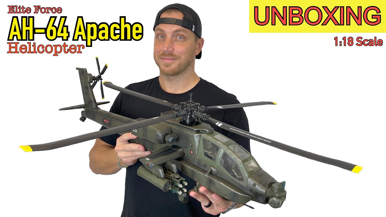 Распаковка вертолета Apache в масштабе 1:18 (от Elite Force)!