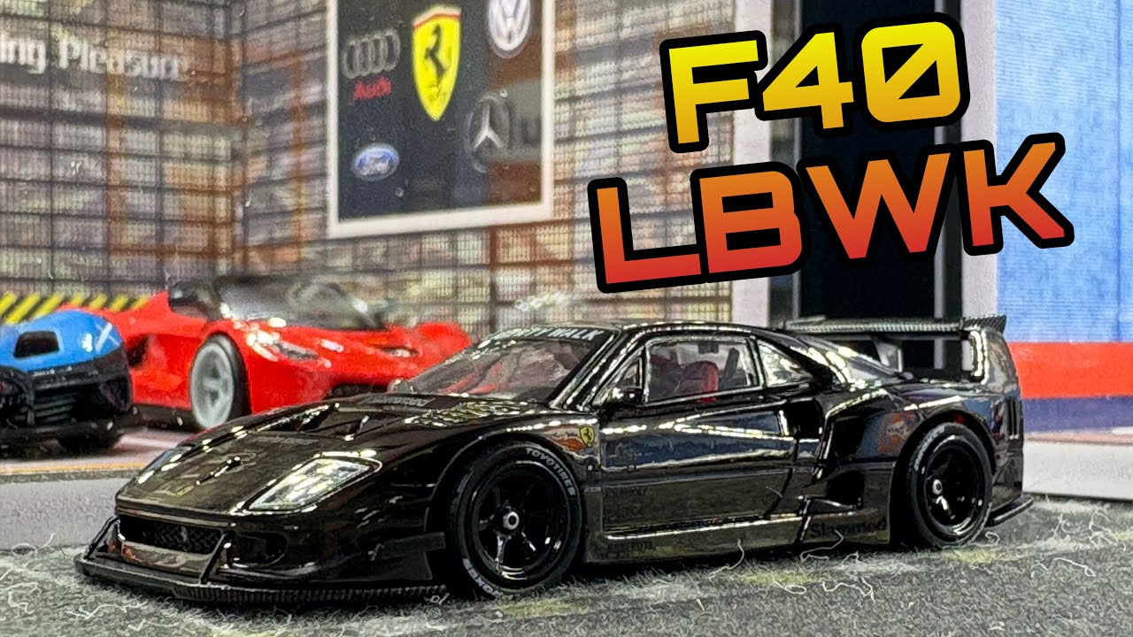 Inno64 Ferrari F40 Liberty Walk Chrome Black