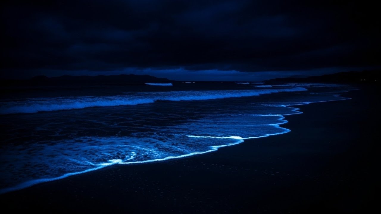 Let The Waves Sing You To Sleep | Deep Ocean Sounds | Black Screen Night Waves 8 Hours