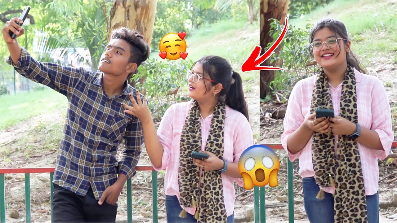 Romantic Selfie Prank On Cute Girl's 😍|&nbsp;MR VIRAJ PRANK