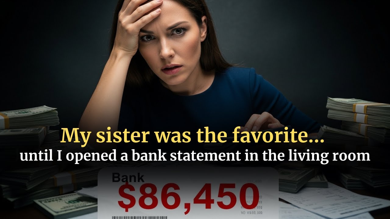 My sister was the favorite… until I opened a bank statement in the living room...