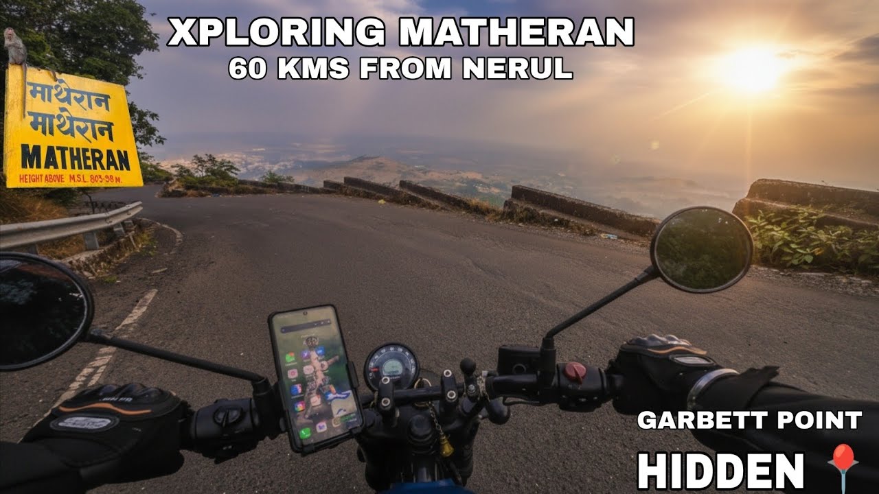 Hidden Point Matheran Garbett Plateu 60 KMS 1 Day Ride #royalenfield #dji #hunter350 #motoblog #bike