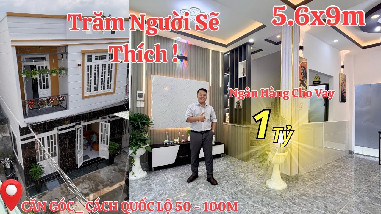 🌹 CĂN GÓC thoáng mát 5.6x9m TRĂM NGƯỜI THÍCH_2 phòng ngủ 2wc! Sổ Hồng Riêng_Nhỉnh 1 Tỷ #nhadep