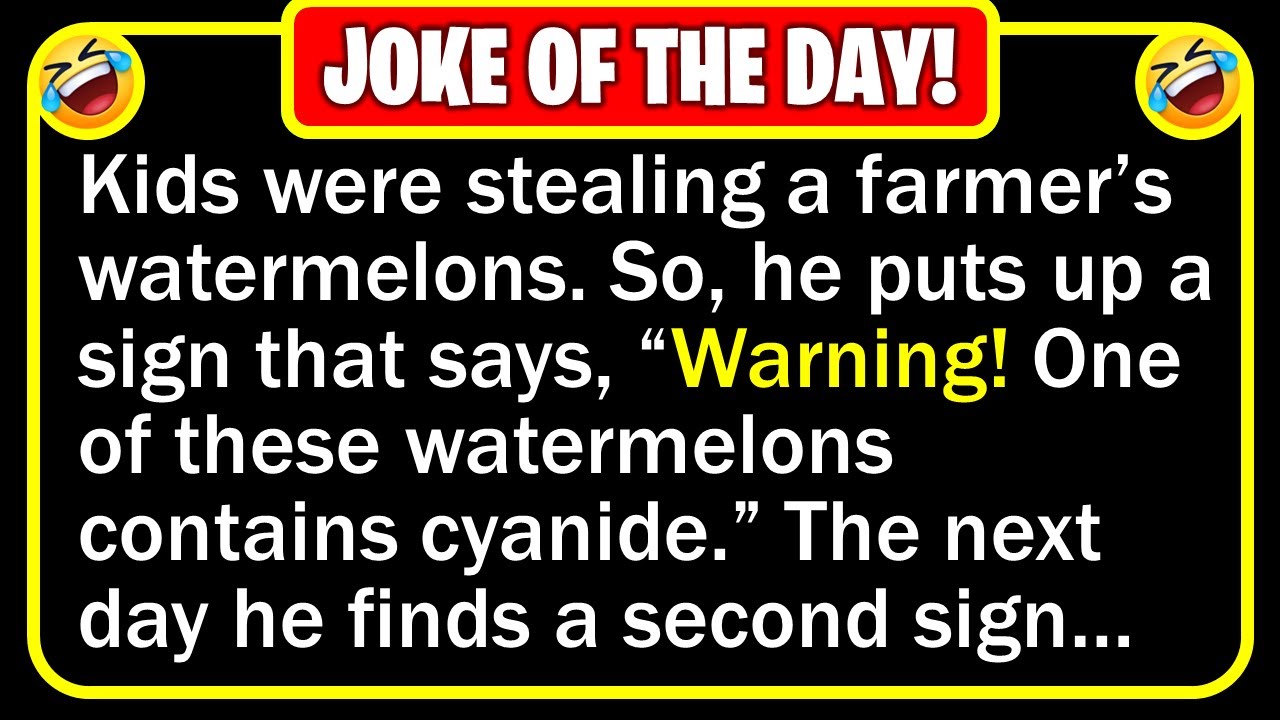 🤣 BEST JOKE OF THE DAY! - Kids were stealing a farmer's watermelons... | Funny Clean Jokes