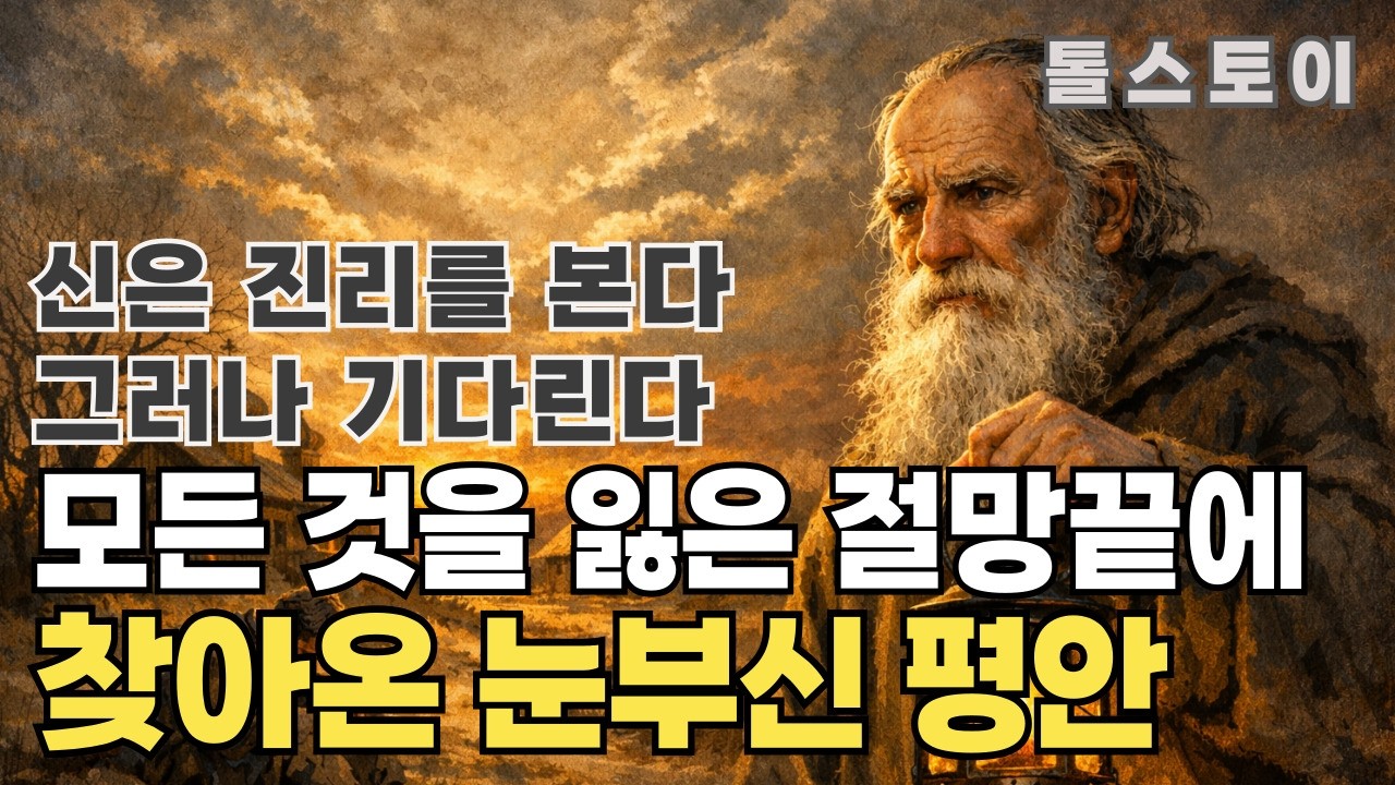 톨스토이 시리즈 6편 : 신은 진리를 본다, 그러나 기다린다 | 그는 왜 말하지 않게 되었을까– 톨스토이가 남긴 침묵의 이유| #노자 #명언 #지혜 이야기 #오디오북 #고전
