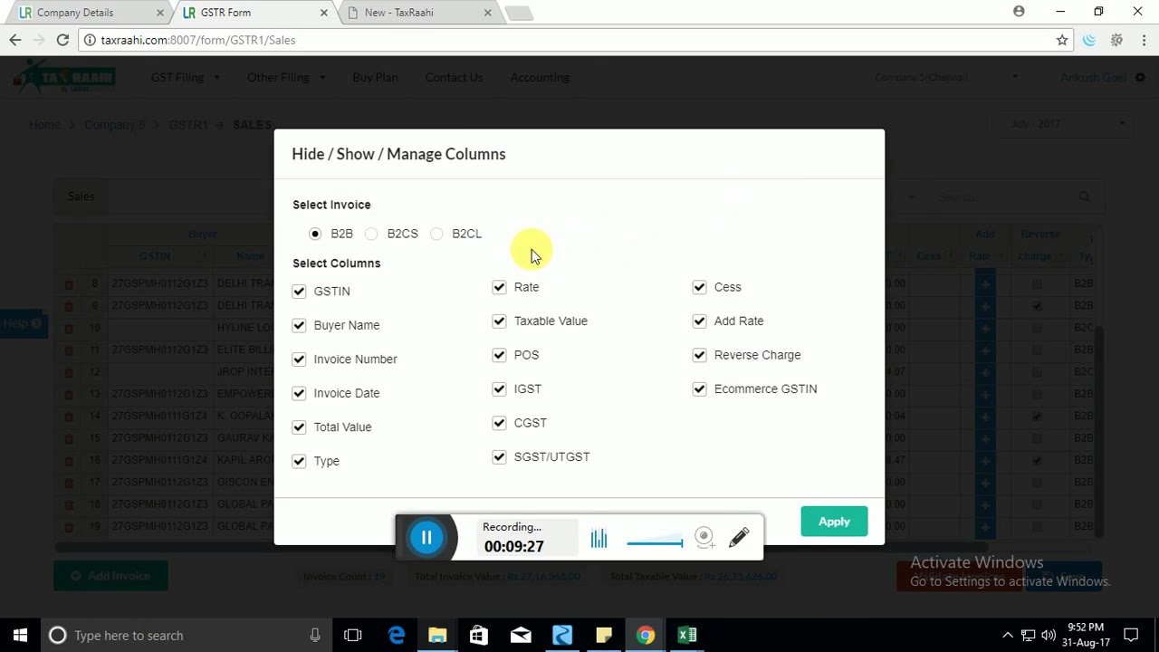 How to File GSTR1 Online Demo in English | GSTR1 Online Demo