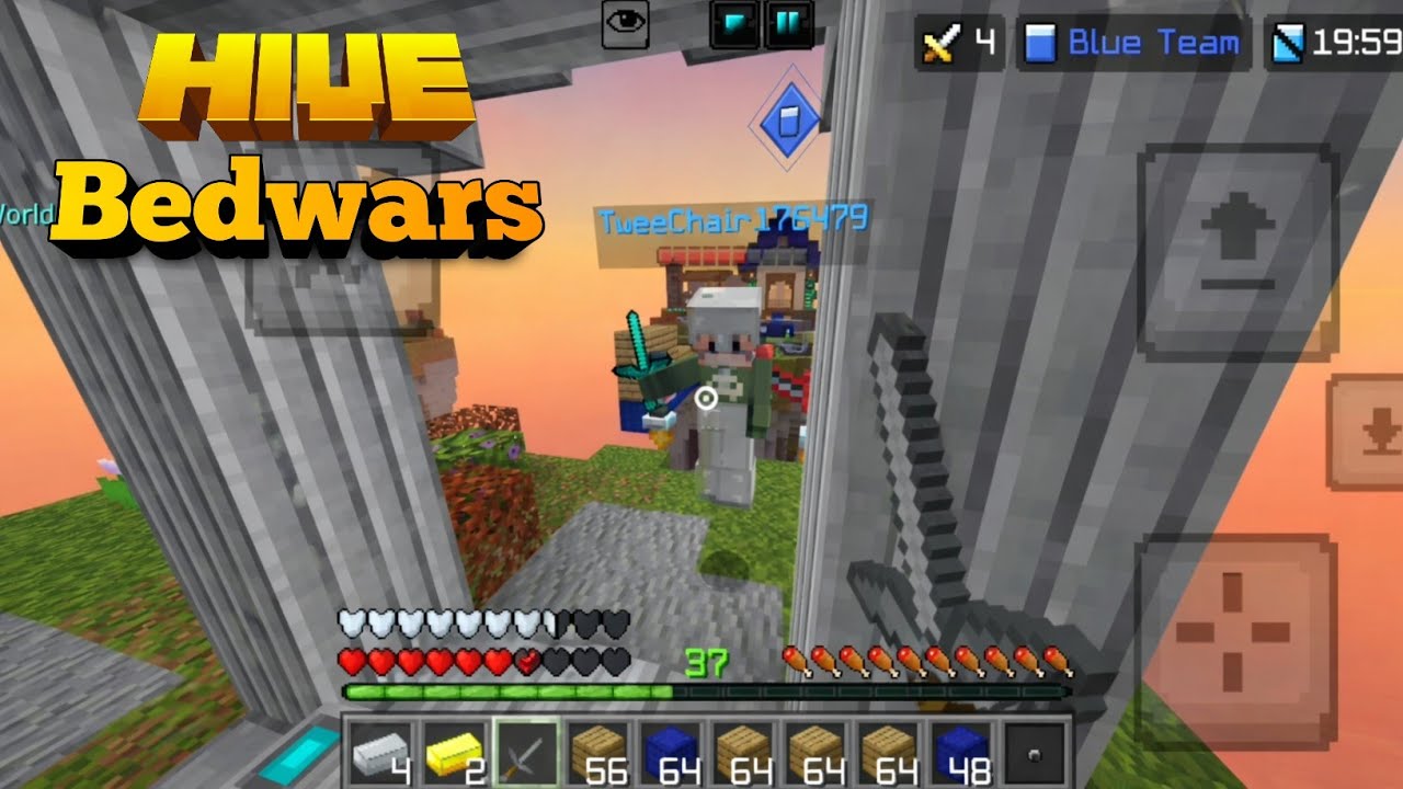 Playing Hive Bedwars Season 4 Mobile Gameplay |  Epic Victory🏆