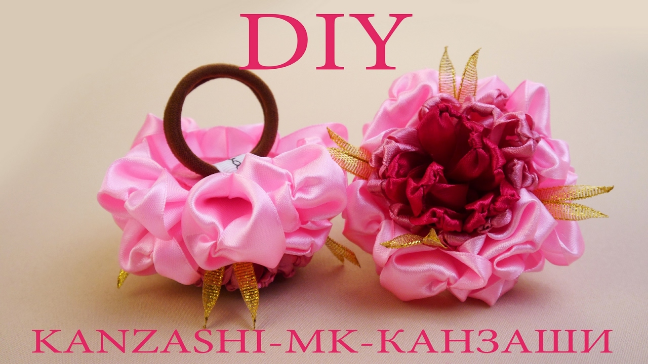 Нежный АРТ Цветок и новый лепесток. КАНЗАШИ МК / Gentle ART Flower and new petal. KANZASHI MK DIY