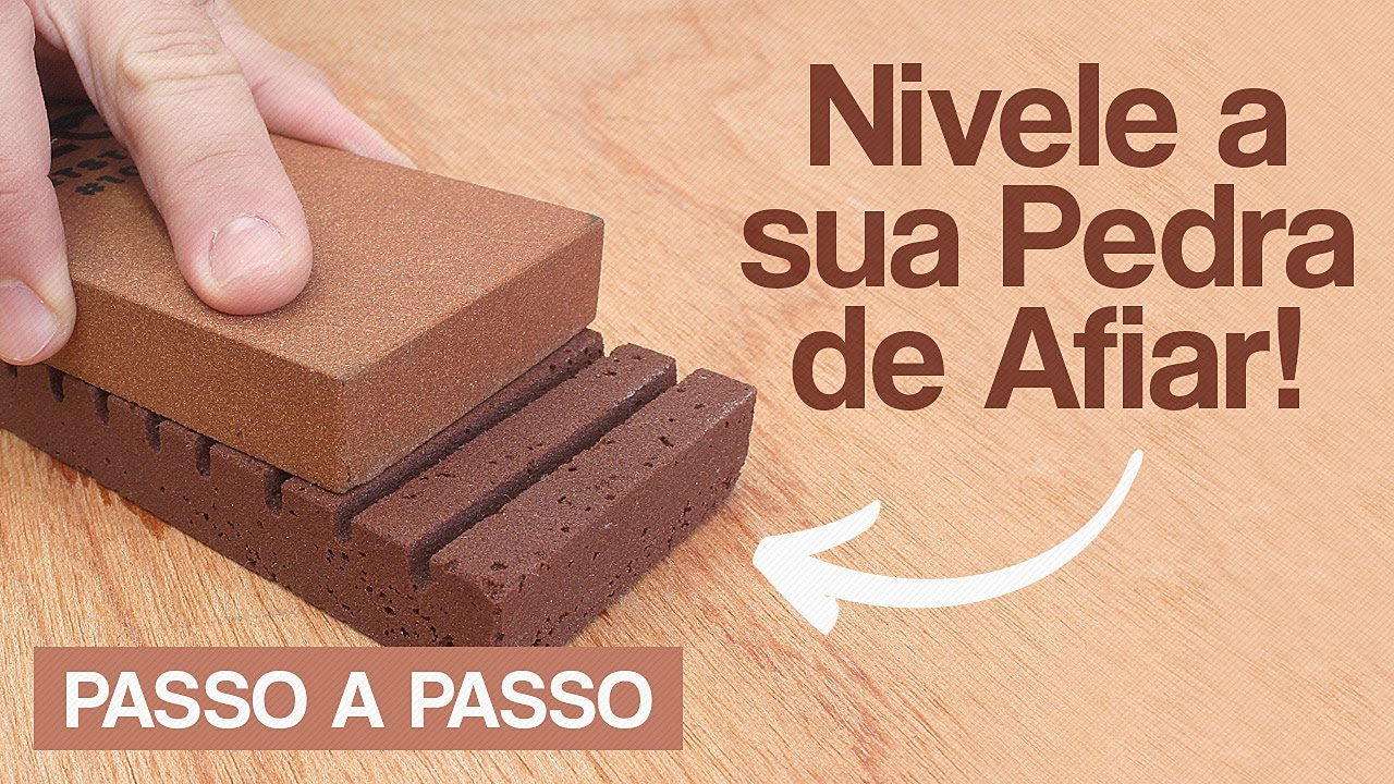Usando pedra de nivelar em pedra de afiar