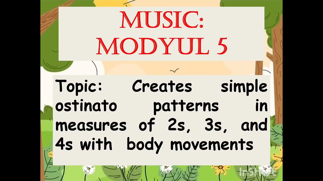 Music 2 Creates Simple Astinato pattern in measures 2s, 3s and 4s with body movements | JayzMarq