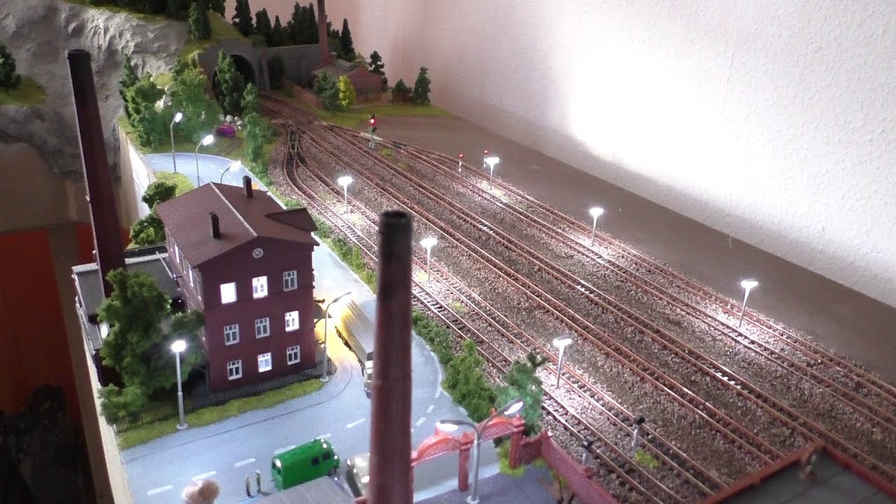 Modellbahn Spur N / 1:160 -  Teil 31 - Fabrik Gebäude und Gelände bauen inkl. LED Beleuchtung Teil 1