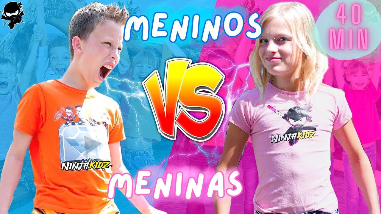 Como Ninja Kidz celebram os seus aniversários! Festa de aniversário - desafio de meninas vs meninos