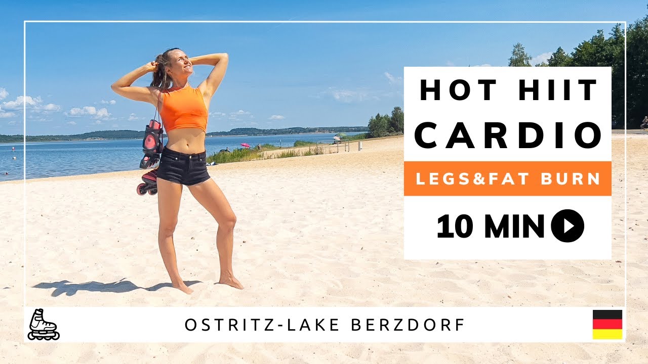 10 MIN FAT BURNING HIIT / boost mood, kill calories / Inline Skates / Lake Berzdorf, Germany