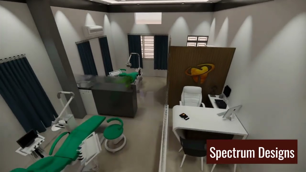 Interior Design for Dental clinic #interiordesign #dentalclinic #clinicinterior#Walkthrough