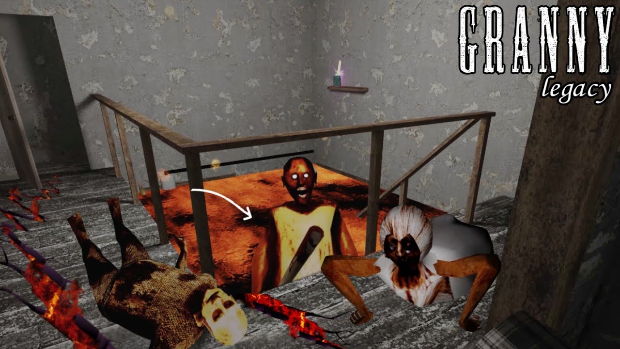Granny Legacy with Lava Mode Update with Fire Granny and Grandpa