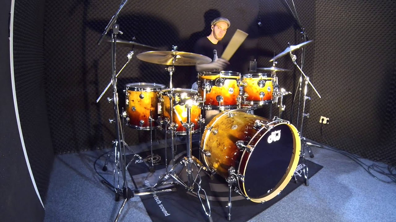 DW Collector's Series Exotic Shellset ''Natural to Burnt Toast Fade over Mapa Burl''