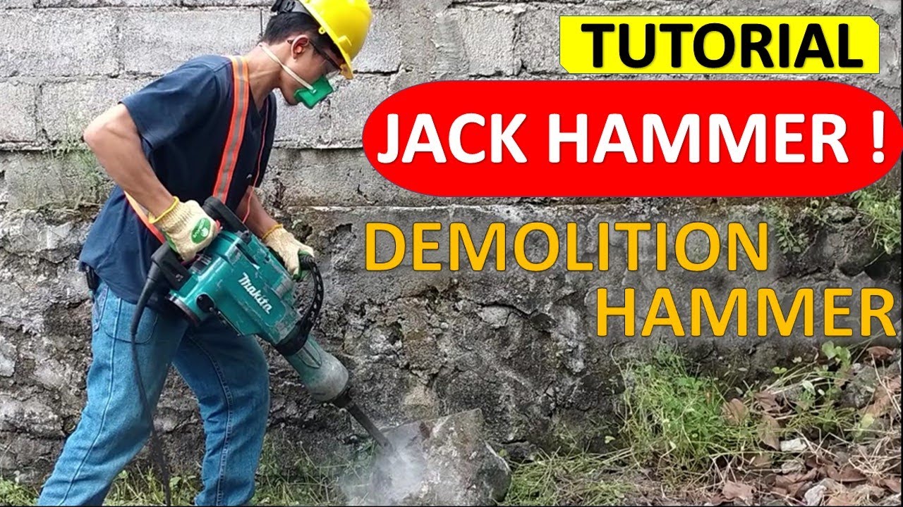 TUTORIAL DEMOLITION JACK HAMMER - Jack Drill - Mesin Bobok / Penghancur Beton - BREAKER HAMMER