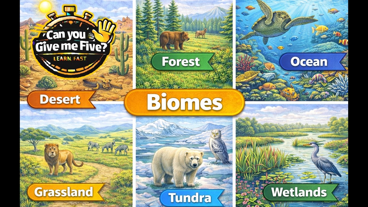 Biomes:  Aquatic, Terrestrial, Human Impact (permafrost melt and ocean acidification)