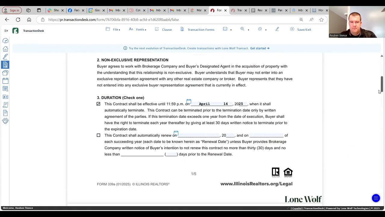 Filling out a Buyers Broker Agreement