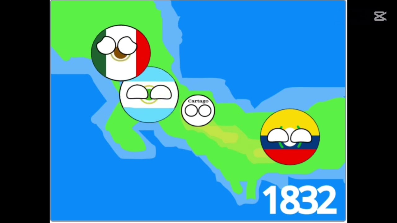 La evolución de Centroamérica #countryballs #parati #scratch #saidafestudios