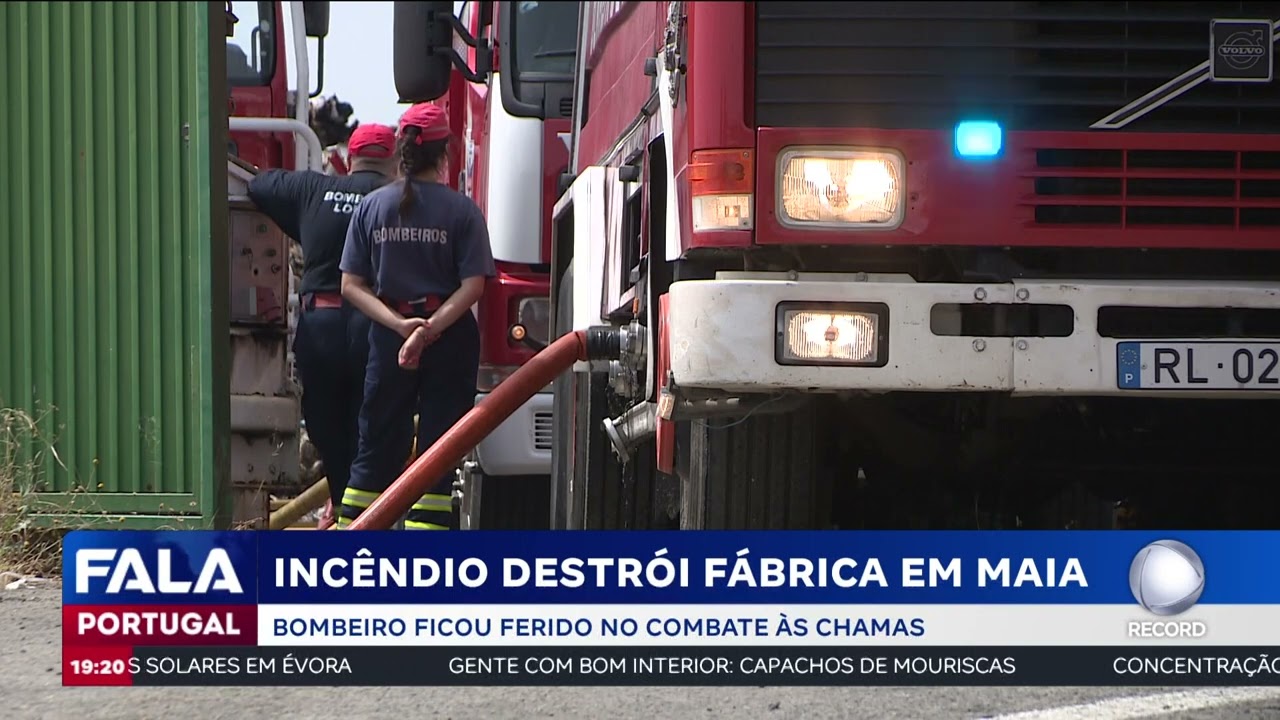Incêndio destrói fábrica em Maia