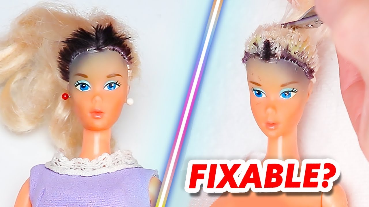 Can This Be Repaired? - Thrift Shop Barbie Repair (My First Real Doll Customization)