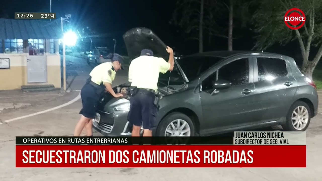 Secuestraron en Entre Rios dos camionetas robadas que iban a Paraguay - Com. tel. Juan Carlos Nichea