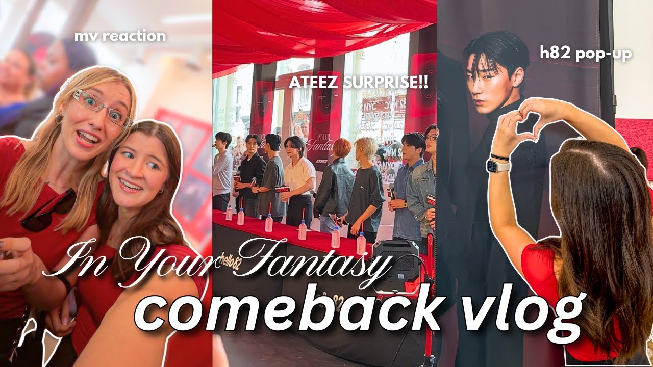 ATEEZ SURPRISED US 🌹 | in your fantasy comeback vlog *hello82 pop-up, mv reaction, atiny vlog*