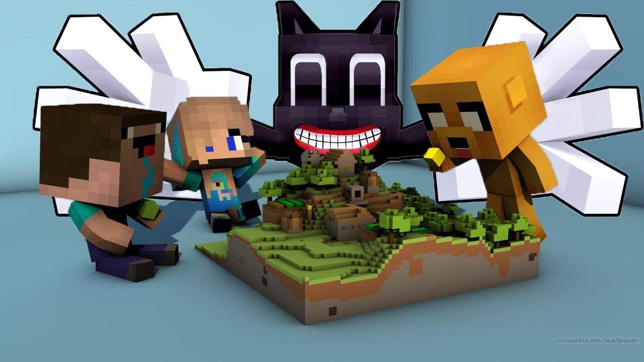 ŠKOLKA V MINECRAFTU | DĚTI PŘEPADL STRAŠIDELNÝ CARTOON CAT