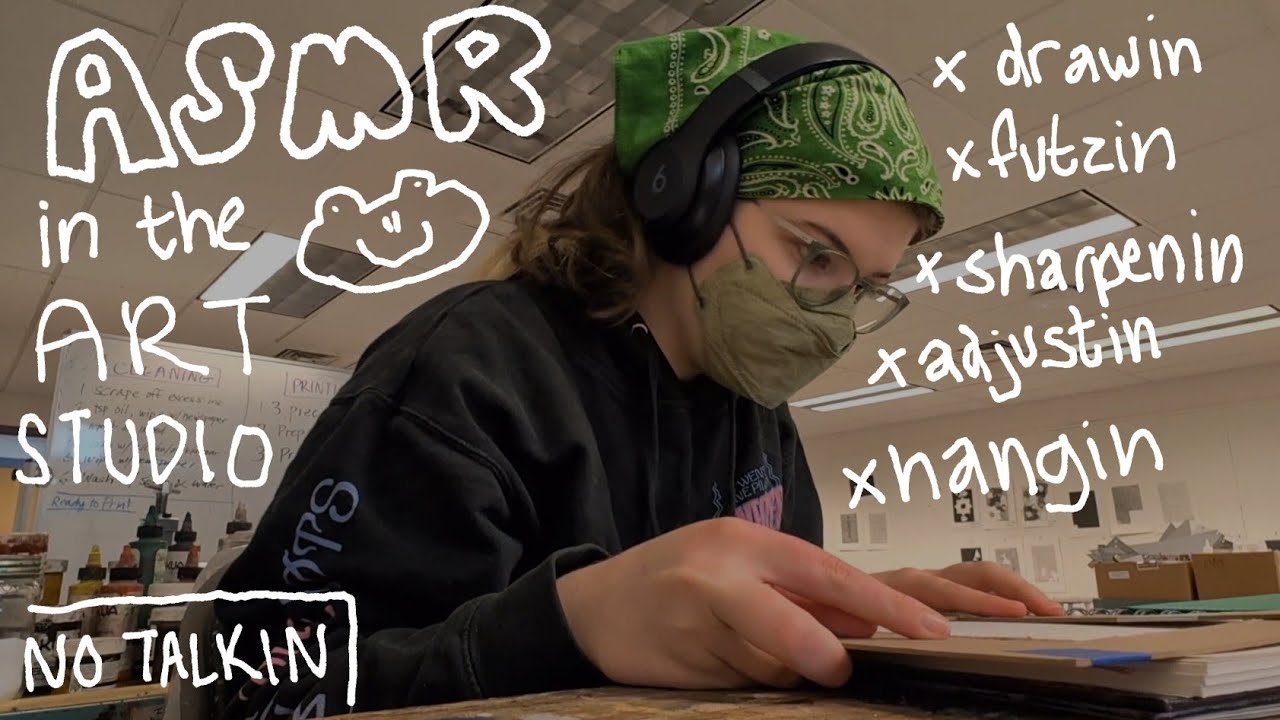 ASMR drawing in the studio (no talking)