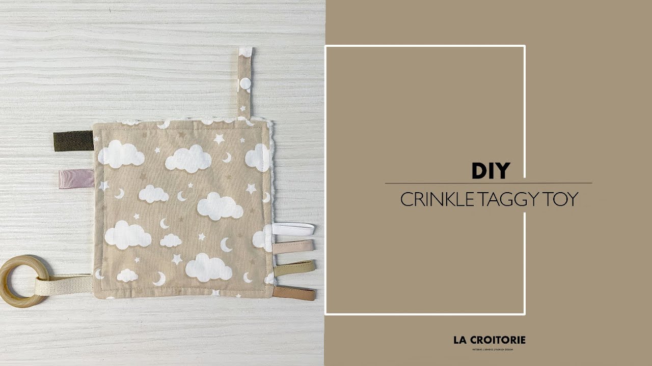 DIY crinkle taggy toy | How to sew a simple crinkle blanket at home | Baby stuff | Perfect gift