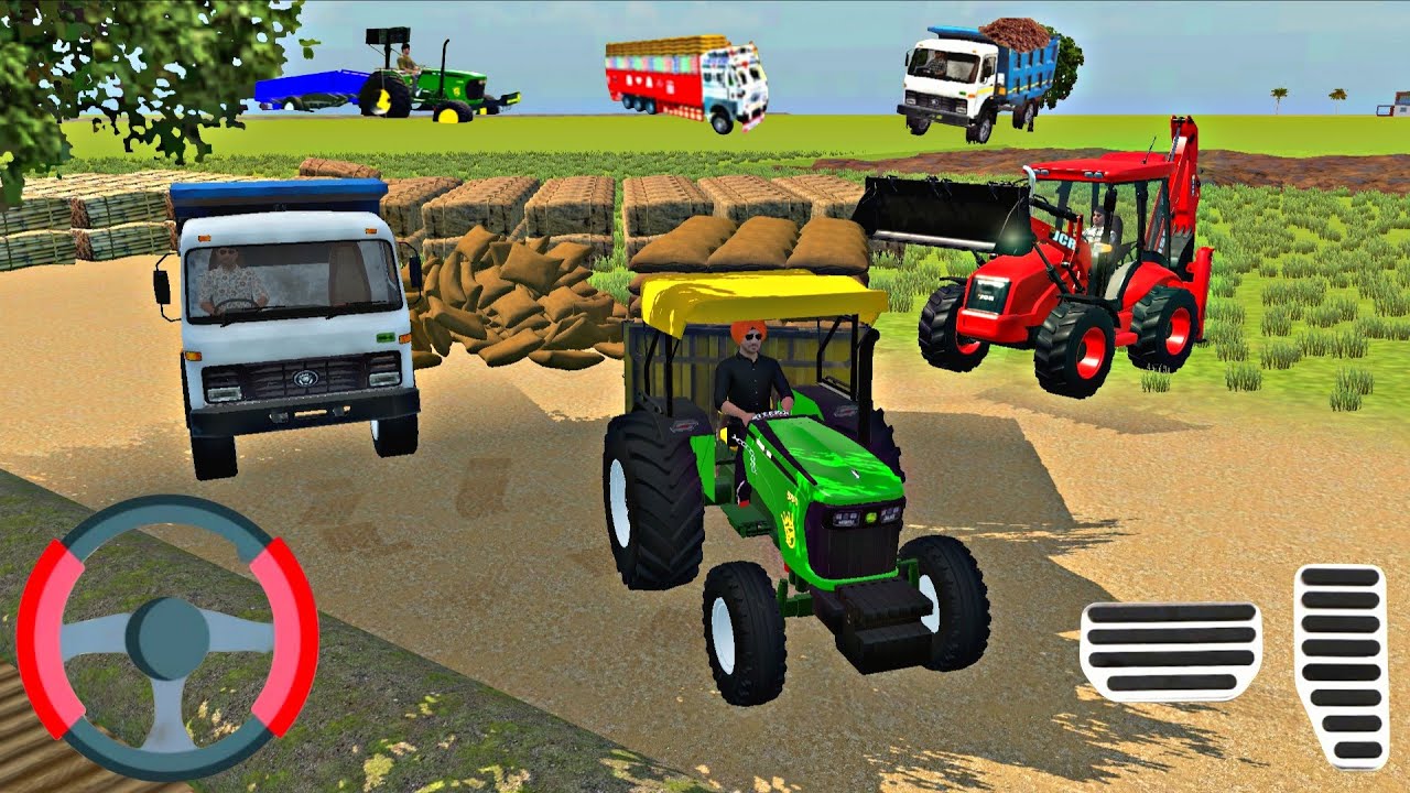 JCB Loading Stone Mission 🪨 Dumper & Tractor Trolley 🚜 Transport Gameplay#farmingsimulator25 