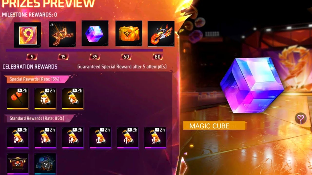Claim Magic Cube | free fire 9th Anniversery Event Full Details |