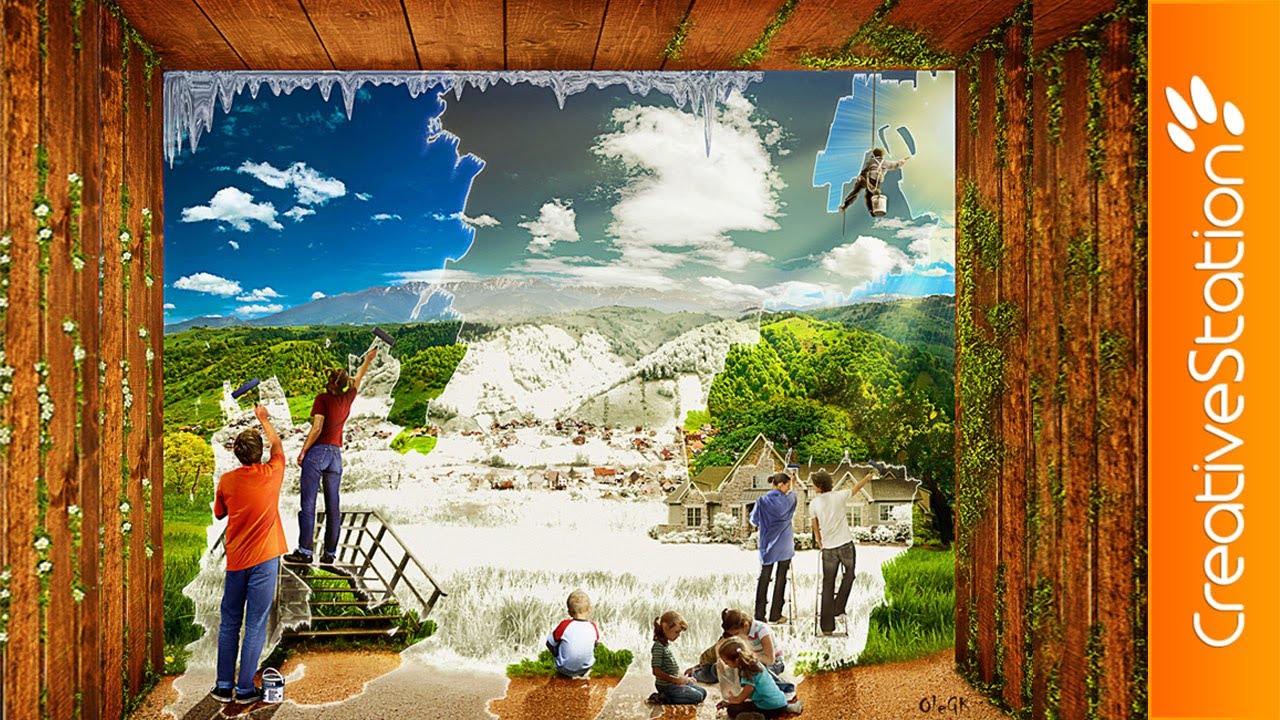 Winter - summer - Speed art (#Photoshop) | CreativeStation