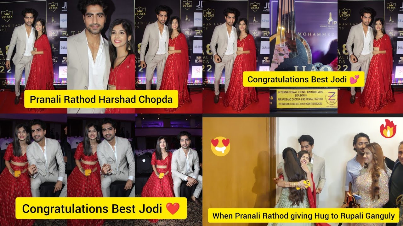 Yeh rishta kya kehlata hai Pranali Rathod Harshad Chopda arrived at International Inconic Award