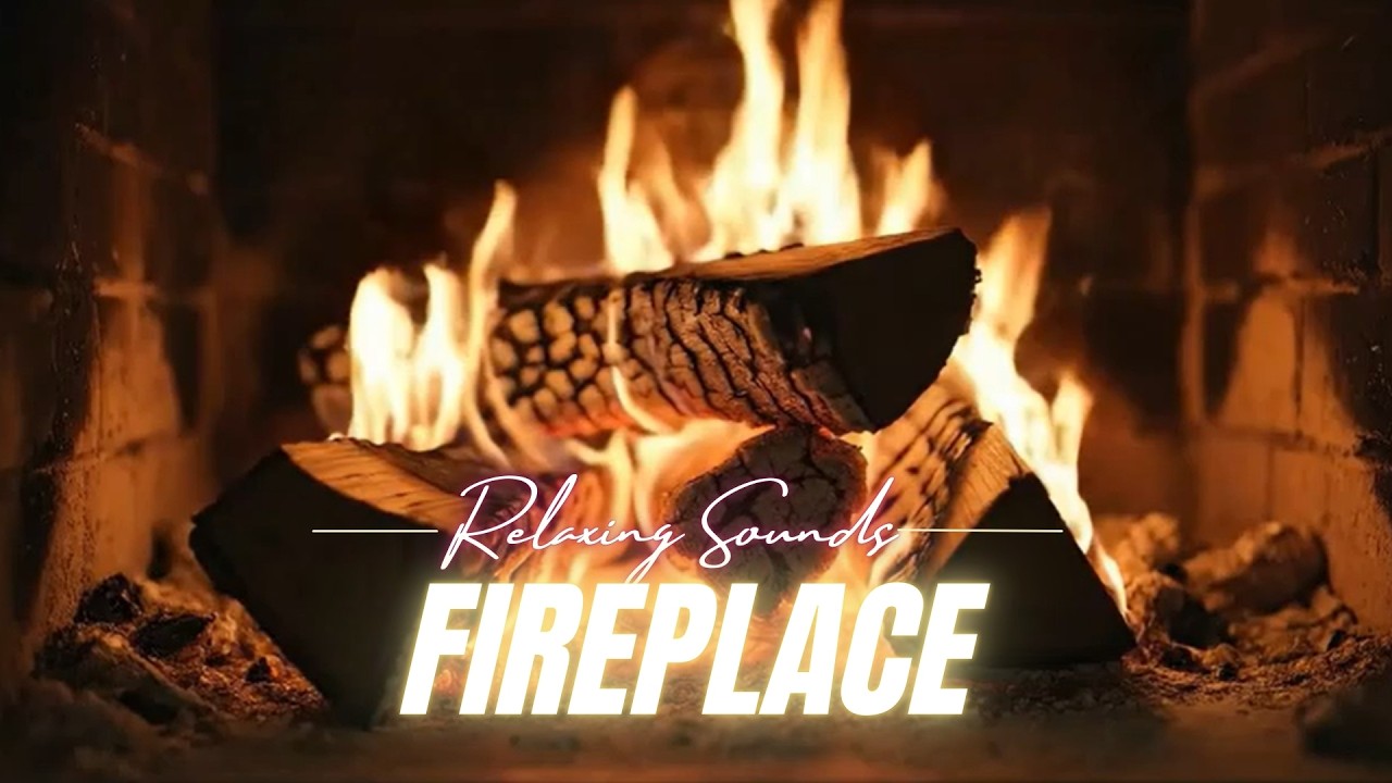 12 Hours Crackling Fireplace - Ambient Fire Relaxing Sound