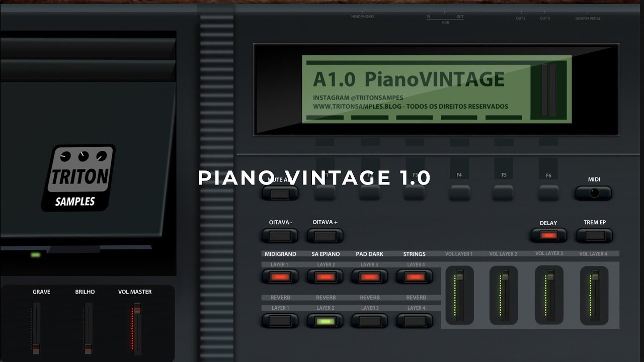 Piano Vintage 1.0 for Mainstage 3  ( VideoDemo ) TritonSamples