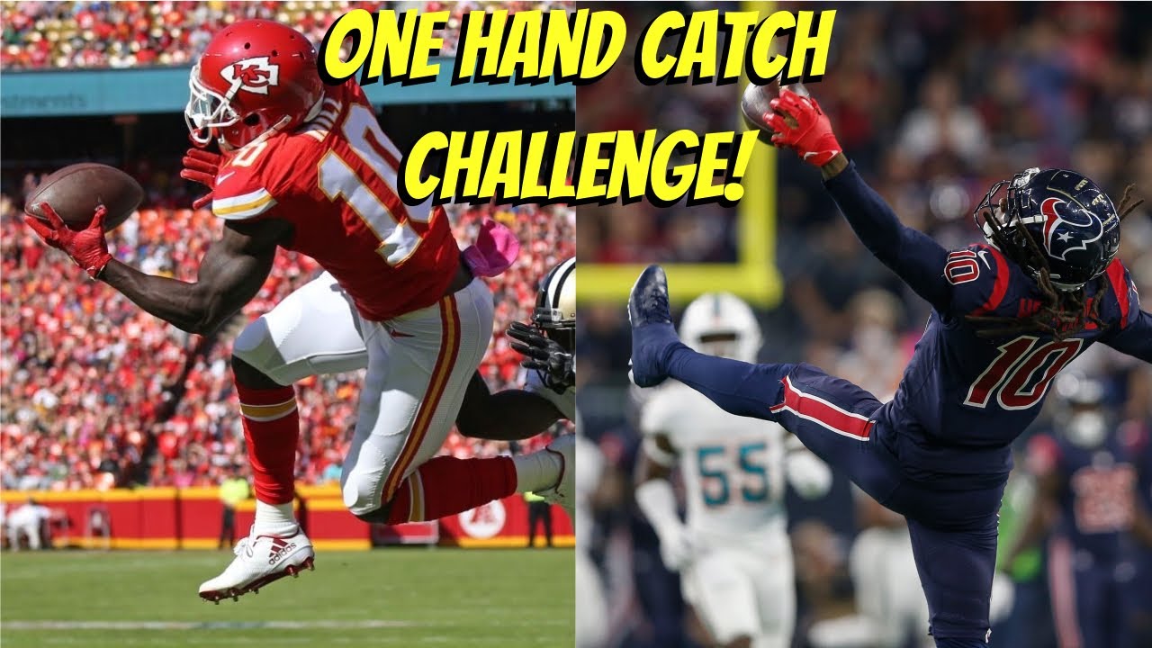 WHO CAN GET A ONE HAND CATCH FIRST? DEANDRE HOPKINS VS TYREEK HILL! (SLAP FORFEIT) MADDEN 20