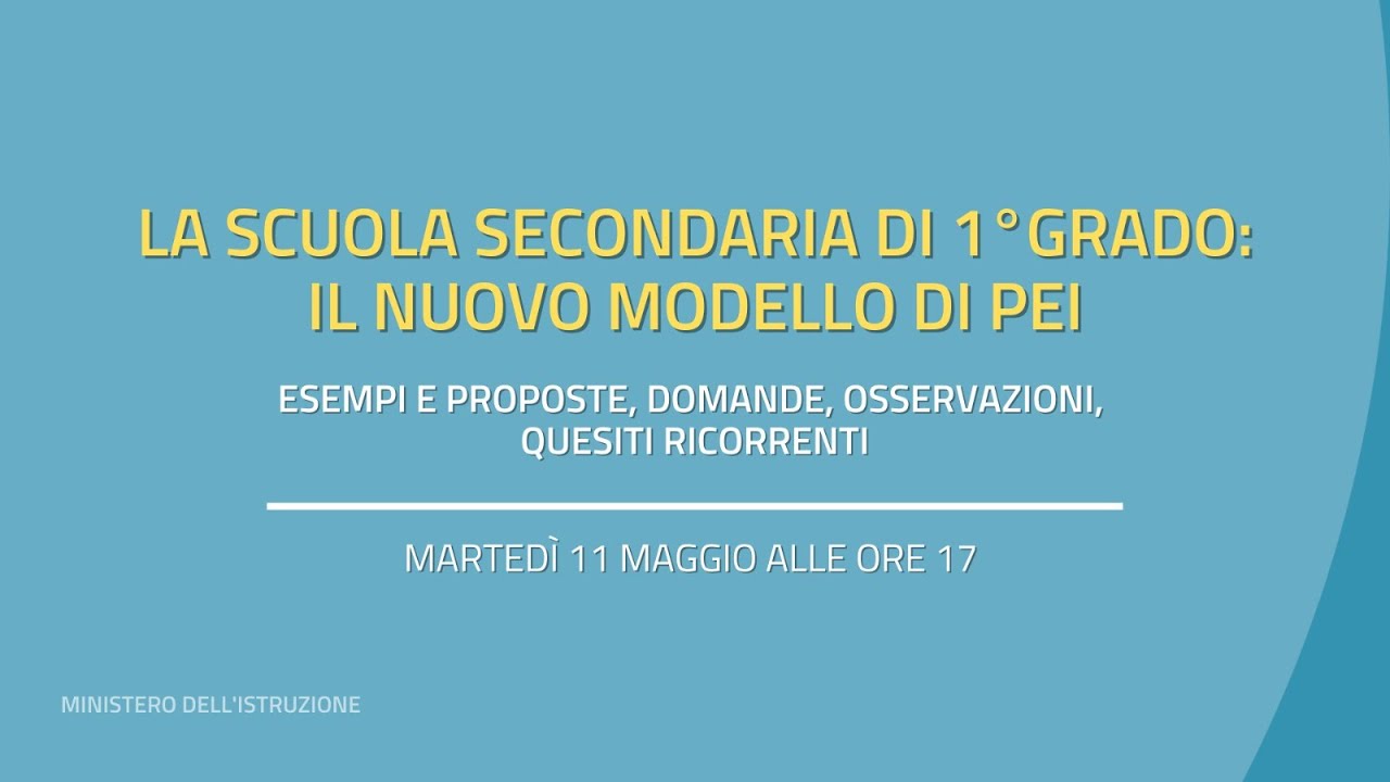 La scuola secondaria di 1°grado: il nuovo modello di PEI