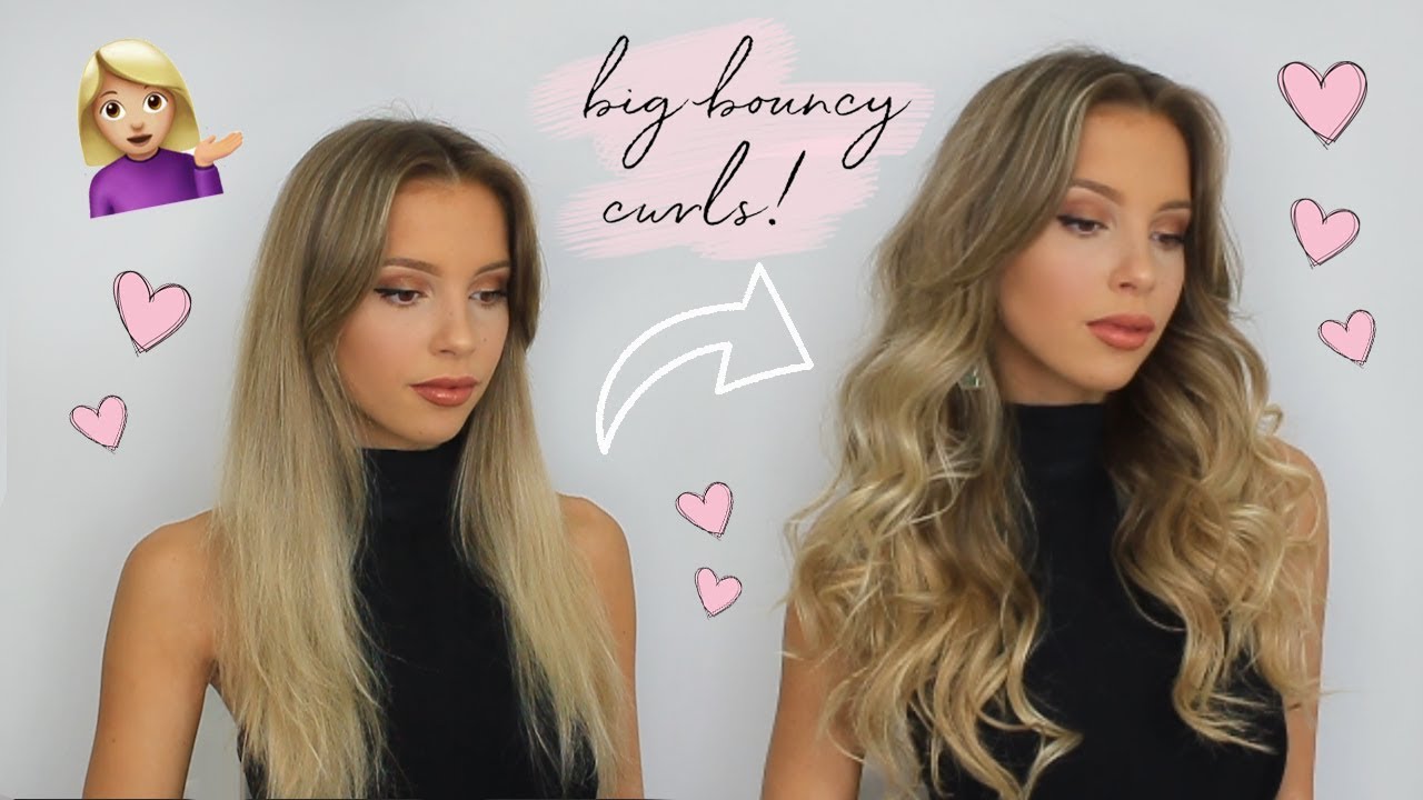 HOW TO GET BIG BOUNCY CURLS! MY GO TO HAIR GLAM  💁🏼