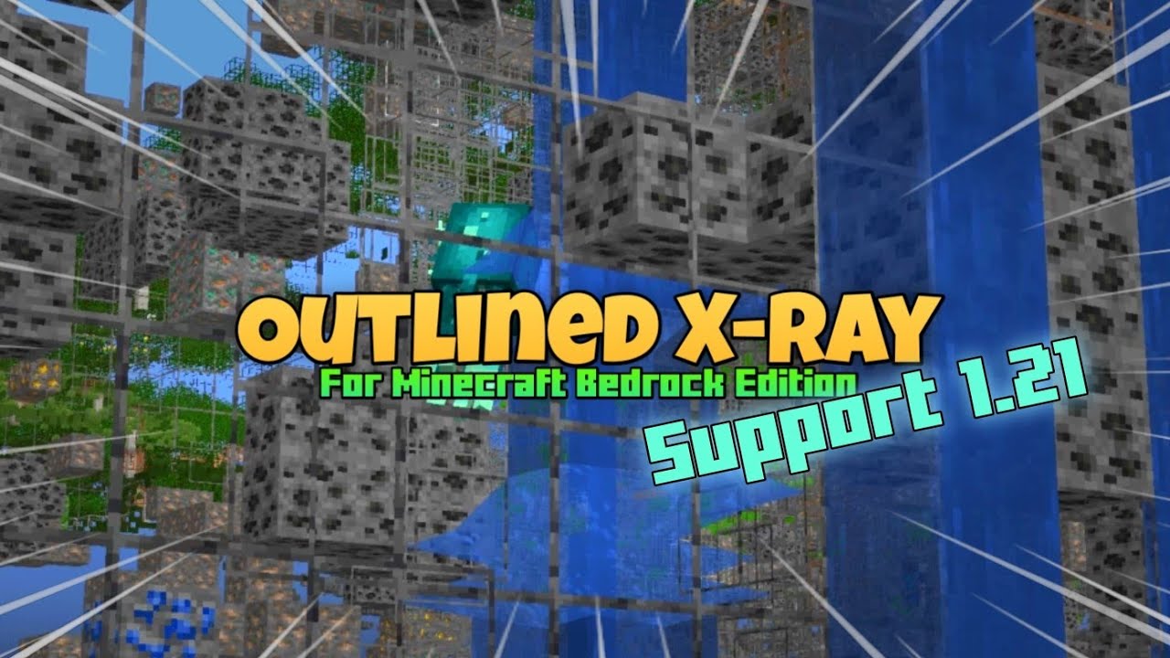 Как получить контурный рентген в пакете текстур Minecraft PE 1.21 для MCPE (Android, Windows, IOS...