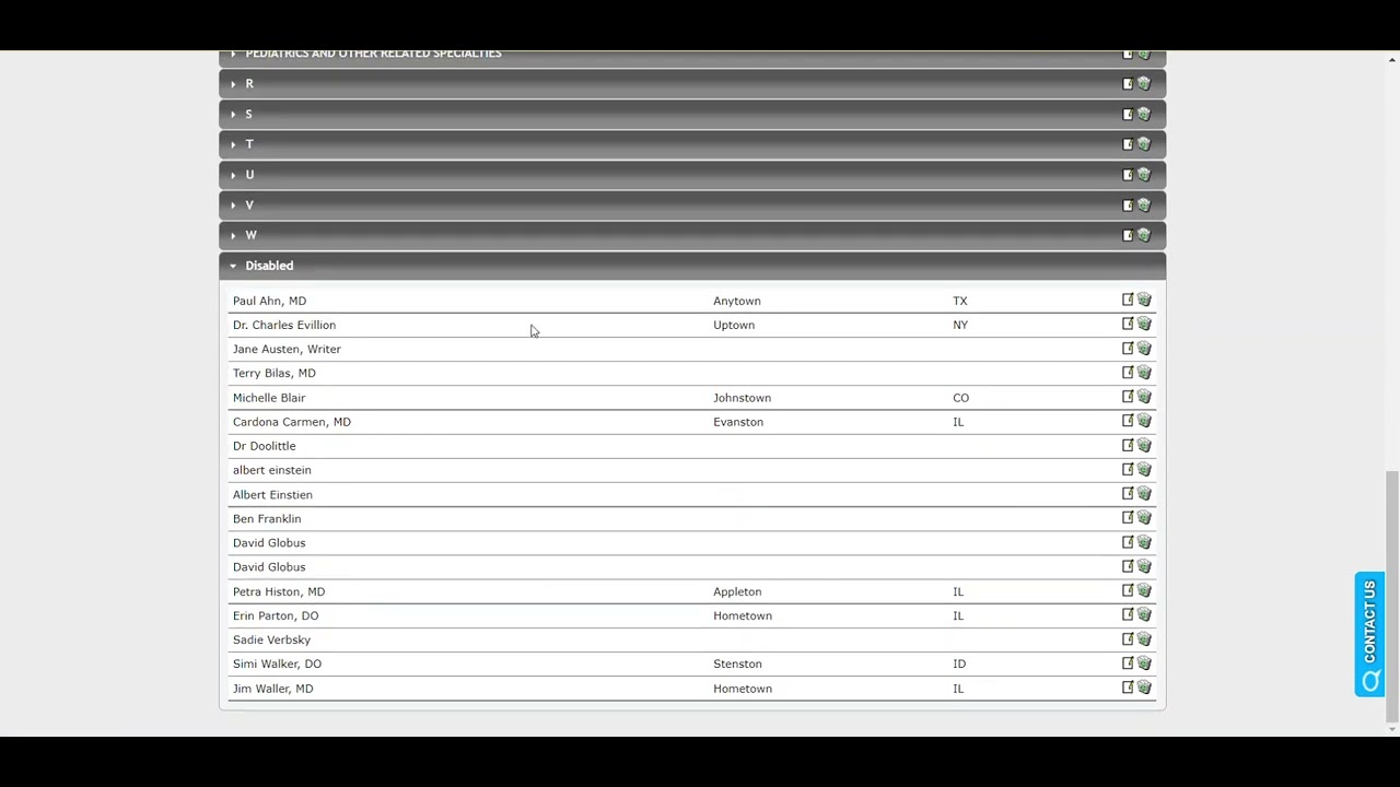 Manage Physician List