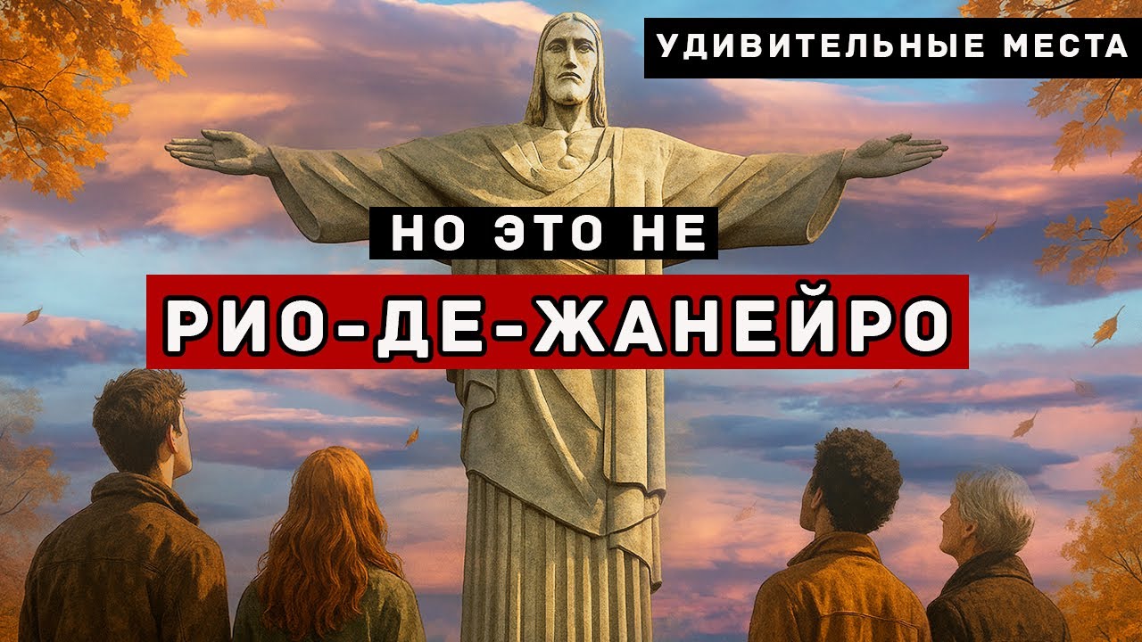 Место силы католиков: паломники у огромной статуи Христа.