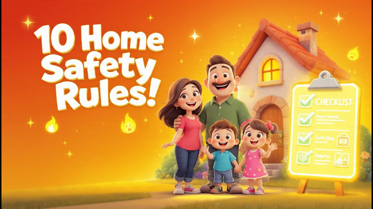 🏡 10 Home Safety Rules for Kids | Learn to Stay Safe at Home! 🔒✨|Twinkle Teams | Safety at Home