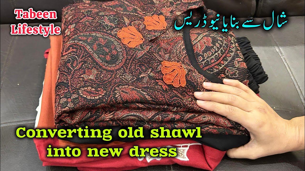 Winter dress design for new year 2026 | Converting my old shawl into new stylish dress 