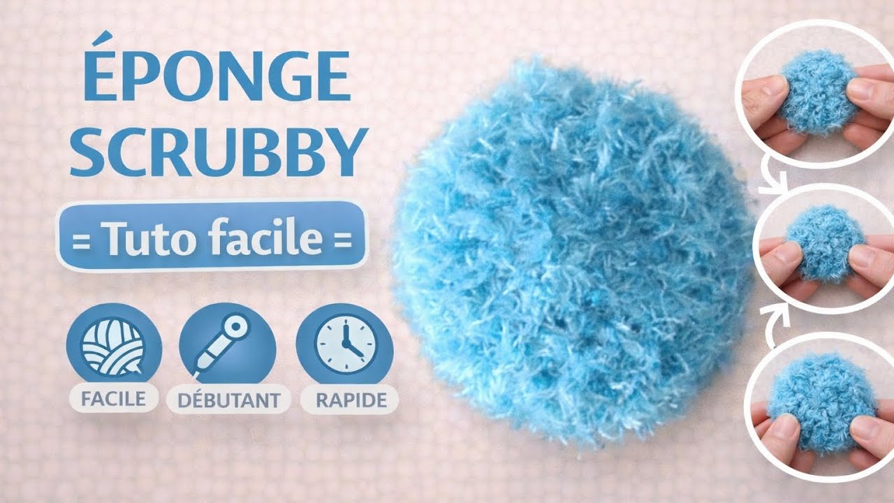 Comment faire une éponge zéro déchet au crochet : tuto en pas à pas